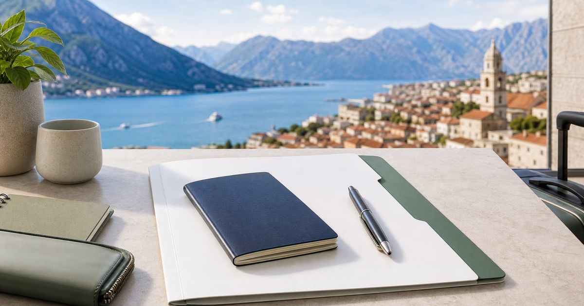 Passport, residence card, and employment documents